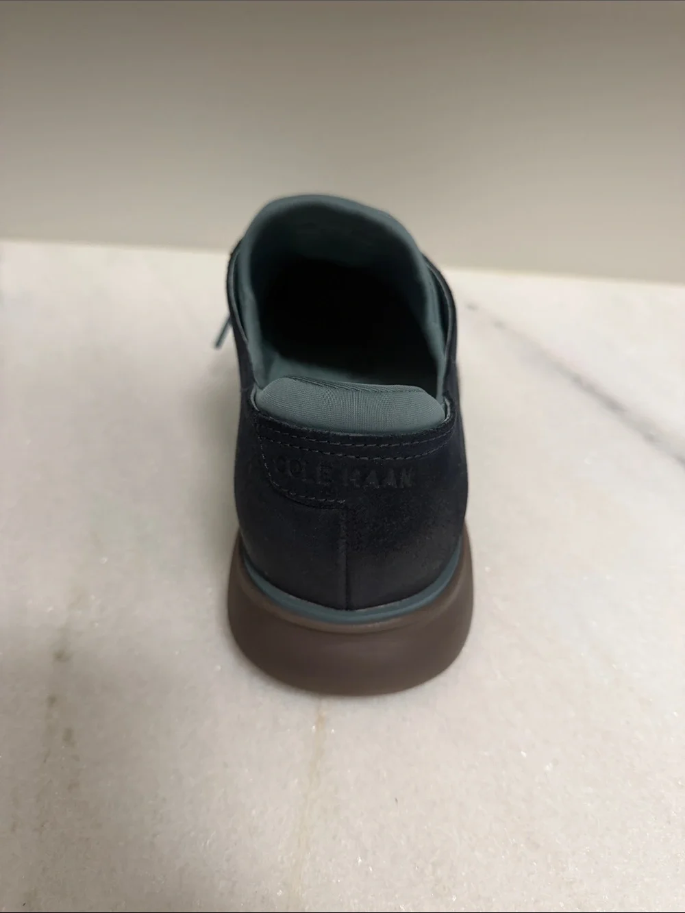 Cole Haan Navy and Light Blue Suede Lace-Up Oxfords